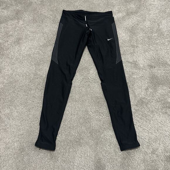 Nike Tech 2 Running Leggings Women Size Small Black 640143-010 - Picture 1 of 5